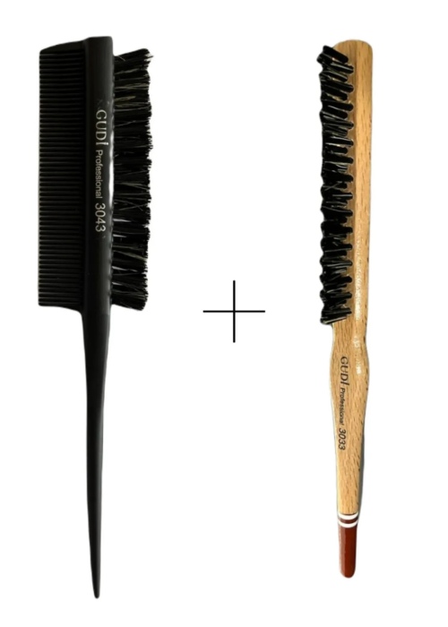 Gudi Professional 3033 Topuz Fırçası & 3043 İkili Topuz Fırçası