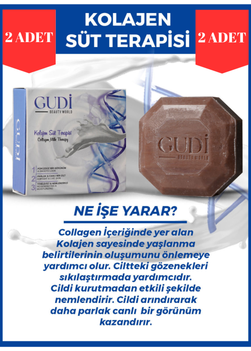 GUDİ Collagen İçerikli & Milk Therapy Cilt Bakım Sabunu 120 gr 2 adet