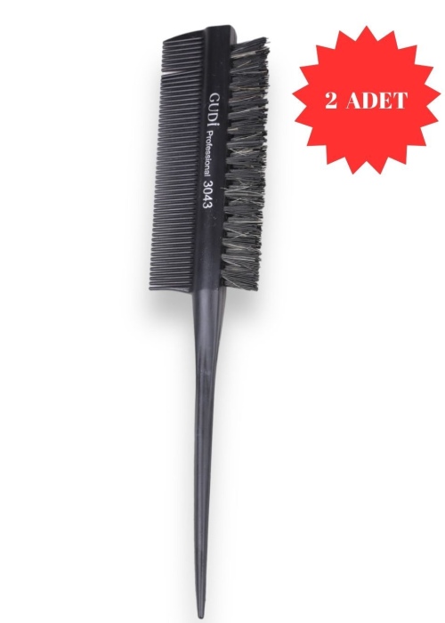 GUDİ Professional 3043 Topuz Fırçası Ve Krepe Şiş Tarak Yanmaz Iki Taraflı X2 